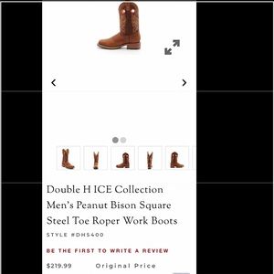 Double H boots men’s size 11.5 2E NWT